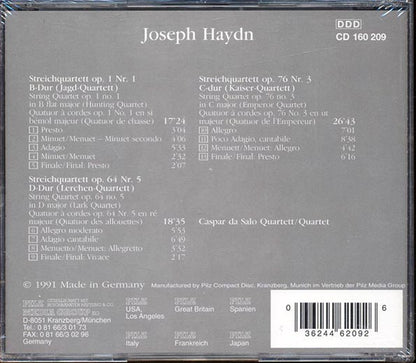 Joseph Haydn  - Kaiser Quartett Streichquartette Op.1 (CD)