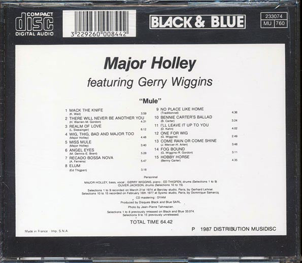 Major Holley, Gerry Wiggins - Mule (CD)