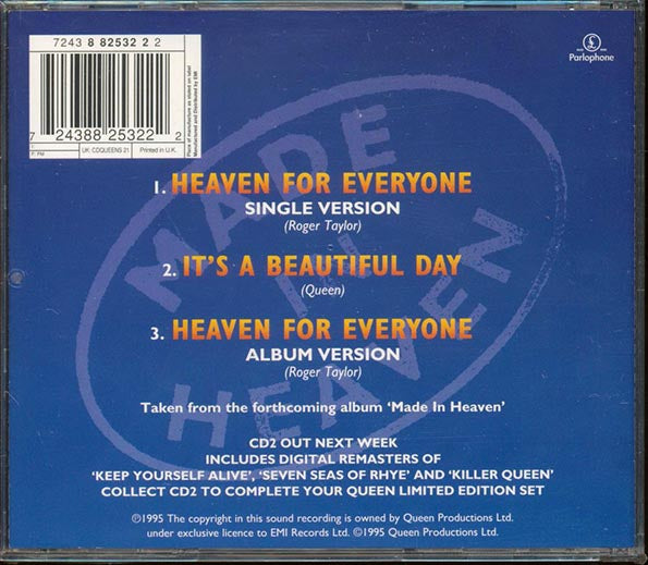 Queen  - Heaven For Everyone Part 1 (CD)