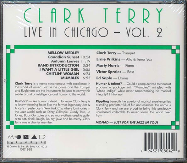 Clark Terry - Live In Chicago Volume 2 (CD)