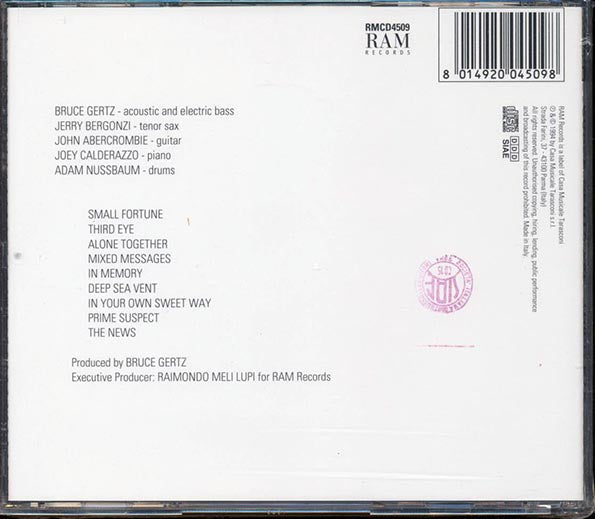 Bruce Gertz 5et  - Third Eye (CD)