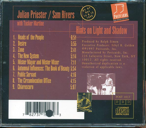 Julian Priester, Sam Rivers - Hints On Light And Shadow (CD)