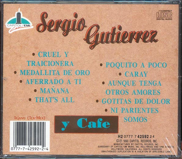Sergio Gutierrez Y Cafe - Sergio Gutierrez Y Cafe (CD)