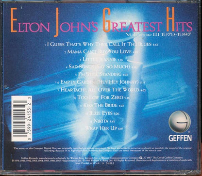 Elton John - Elton John's Greatest Hits Volume 3 1979 To 1987 (CD)