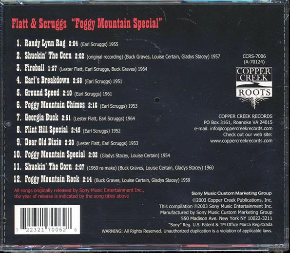 Flatt & Scruggs, The Foggy Mountain Boys - Foggy Mountain Special (CD)
