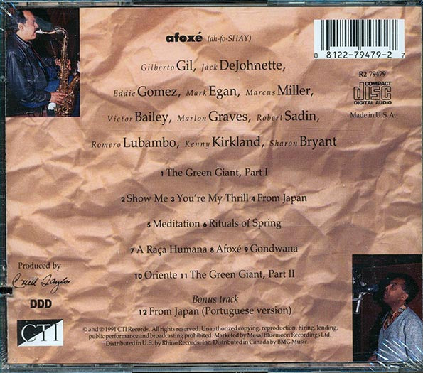 Ernie Watts, Gilberto Gil - Afoxe (CD)
