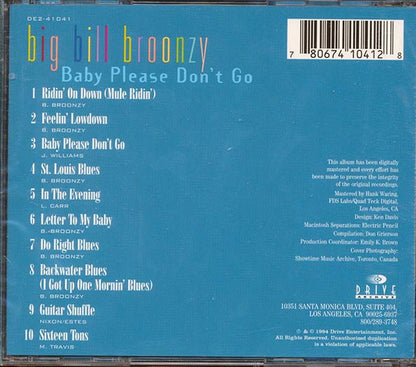 Big Bill Broonzy - Baby Please Don't Go (CD)