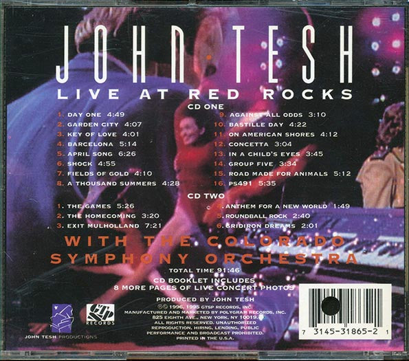 John Tesh With The Colorado Symphony Orchestra - Live At Red Rocks (CD)