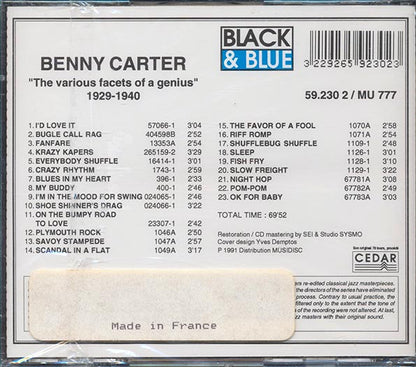 Benny Carter - The Various Facets Of A Genious (CD)