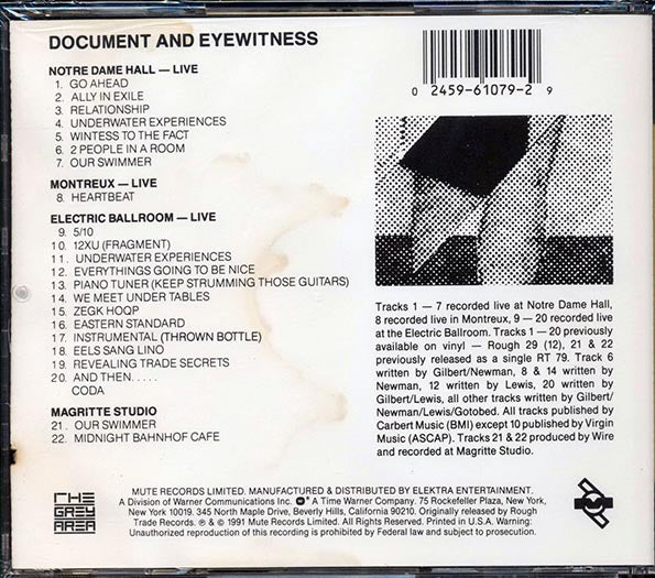 Wire - Document And Eyewitness (CD)