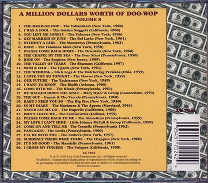The Vallandeers, The Golden Nuggets, Mary Hylor, Etc. - A Million Dollars Worth Of Doo Wop Volume 8 (CD)