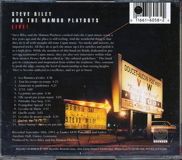 Steve Riley & The Mamou Playboys - Live (CD)