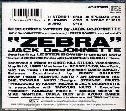 Jack DeJohnette - Zebra (CD)