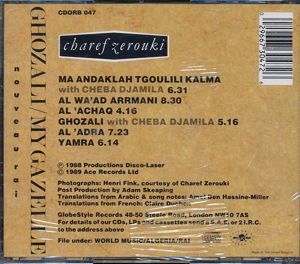 Charef Zerouki  - Ghozali My Gazelle (CD)