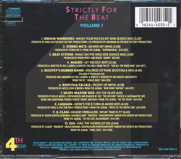 Boo-Yaa Tribe, Stereo MC's, Dream Warriors, Beat System, Maceo, Etc. - Strictly For The Beat (CD)