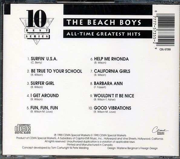 The Beach Boys  - All Time Greatest Hits (CD)