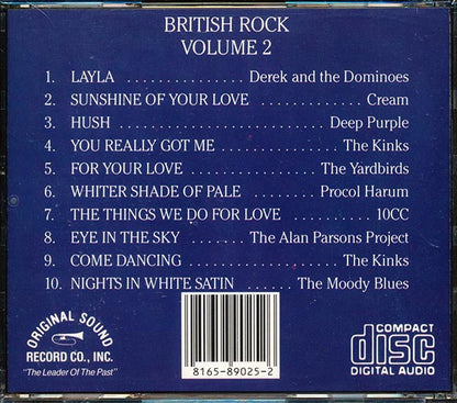 10CC, The Yardbirds, Derek & The Dominos, Cream, Deep Purple, Etc. - British Rock Volume 2 (CD)