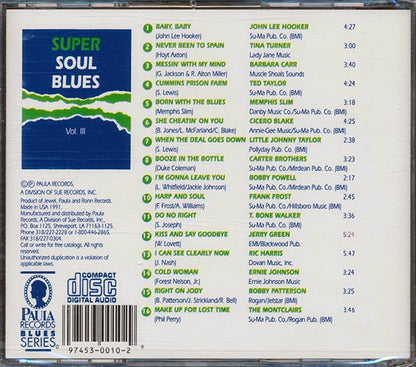 John Lee Hooker, Tina Turner, Barbara Carr, Etc. - Super Soul Blues Volume Three (CD)