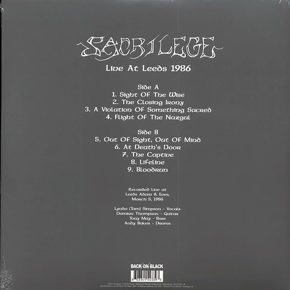 Sacrilege - Live At Leeds 1986 (ltd. ed.) (LP)