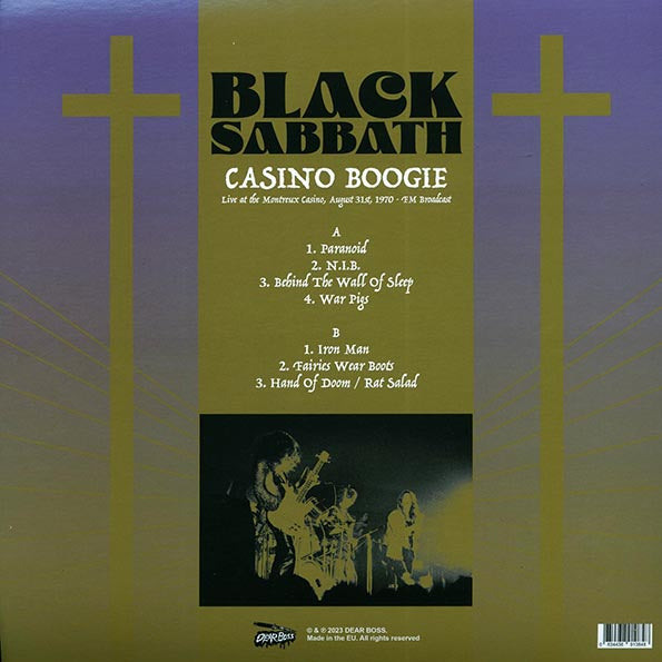 Black Sabbath - Casino Boogie: Live At The Montreux Casino, August 31st 1970 FM Broadcast (LP) - PureSound Records