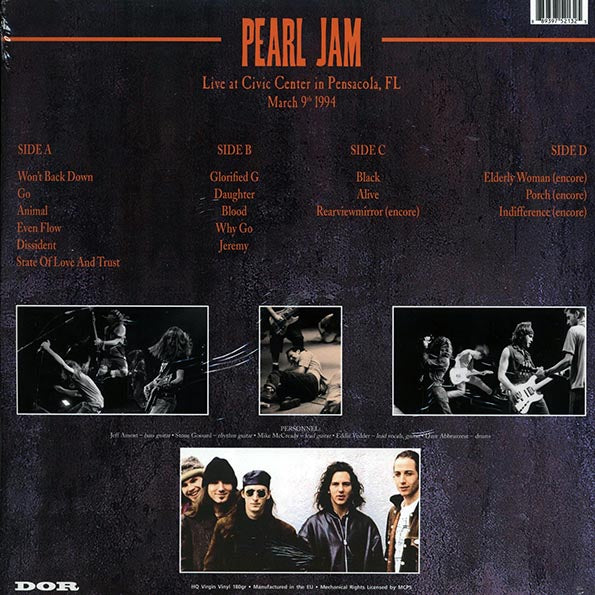 Pearl Jam - Live At Civic Center, Pensacola, FL March 9th 1994 (2xLP) (180g) (LP) - PureSound Records