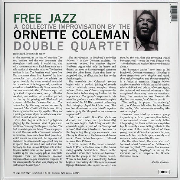 Ornette Coleman Double Quartet - Free Jazz (180g) (LP) - PureSound Records