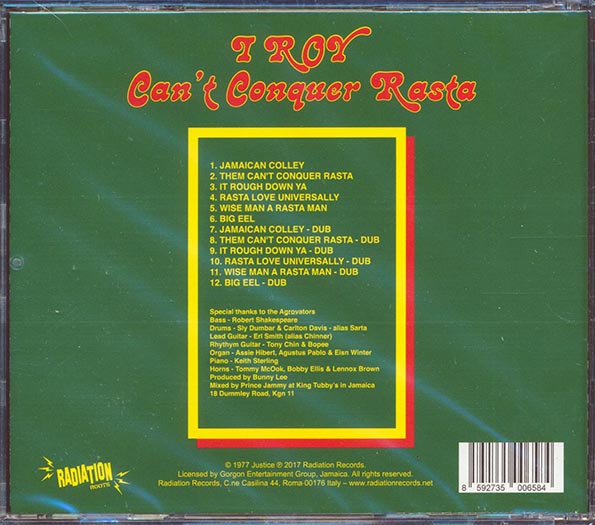 I Roy - Can't Conquer Rasta (CD)