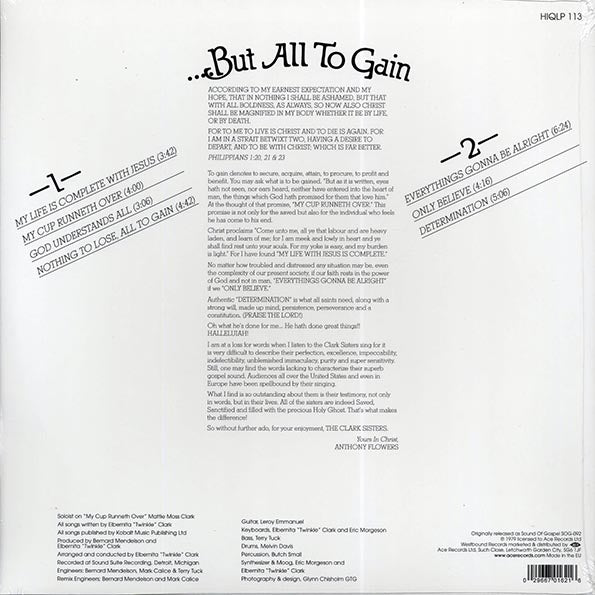 The Clark Sisters - He Gave Me Nothing To Lose But All To Gain (LP)