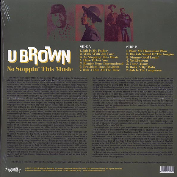 U Brown - No Stoppin' This Music (LP)