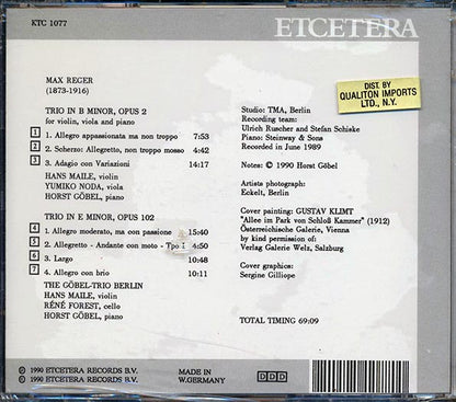 Max Reger, Gobel-Trio Berlin - The Piano Trios (CD)