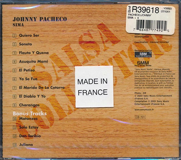 Johnny Pacheco - Sima (CD)