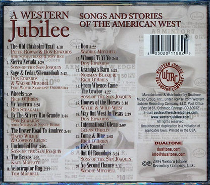 Peter Rowan, Katy Moffat, Don Edwards, Sons Of The San Juaquin, Etc. - A Western Juibilee: Songs And Stories Of The American West (CD)