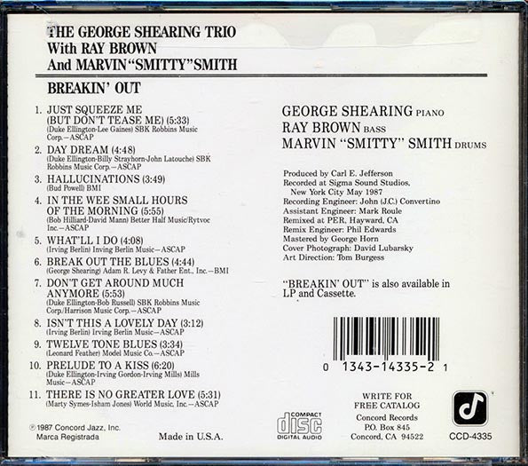 George Shearing Trio - Breakin' Out (CD)