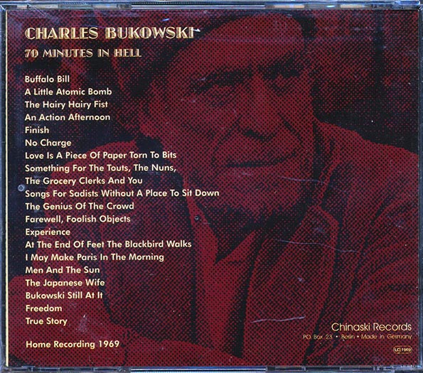 Charles Bukowski - 70 Minutes In Hell (CD)