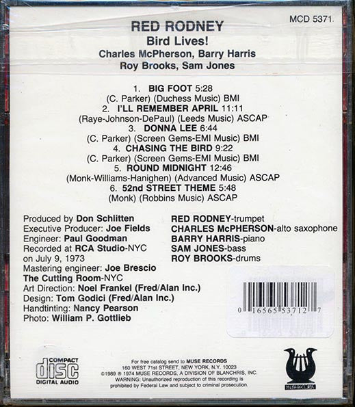 Red Rodney - Bird Lives (CD)