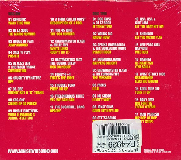 De La Soul, Run DMC, Dr. Dre, Naughty By Nature, Kool Moe Dee, KRS-One, Etc. - Back To The Old Skool Hip Hop (34 tracks) (CD)