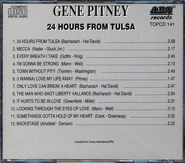 Gene Pitney - 24 Hours From Tulsa (CD)