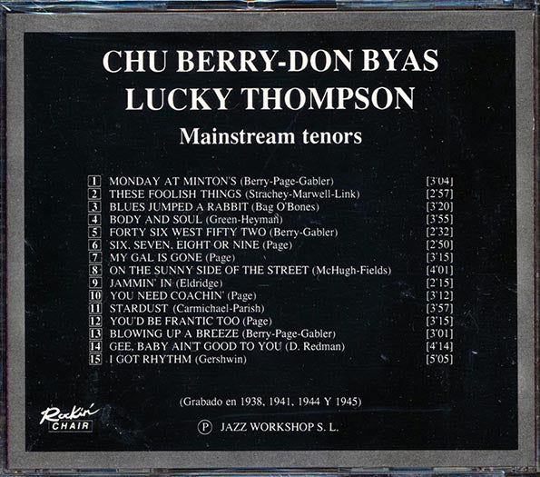 Chu Berry, Don Byas, Lucky Thompson - Mainstream Tenors (CD)