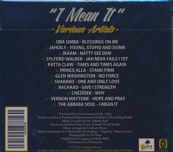 Sylford Walker, Prince Alls, Glen Washington, Etc. - I Mean It Riddim (CD)