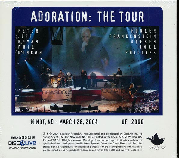 Newsboys - Adoration: The Tour, Live In Minot, ND, 03.28.2004 (CD)