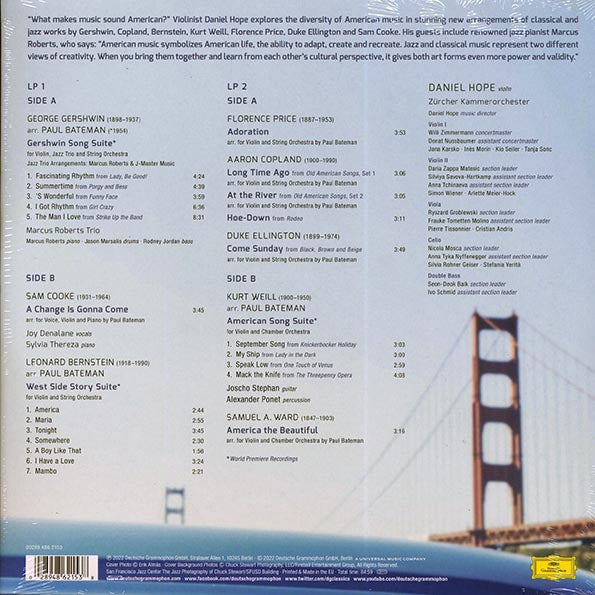 Daniel Hope, Zurcher Kammerorchester, Marcus Roberts Trio, Joy Denalane - America (LP) - PureSound Records