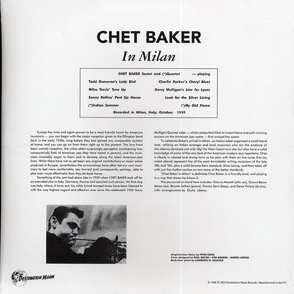 Chet Baker - In Milan (ltd. 500 copies made) (LP) - PureSound Records