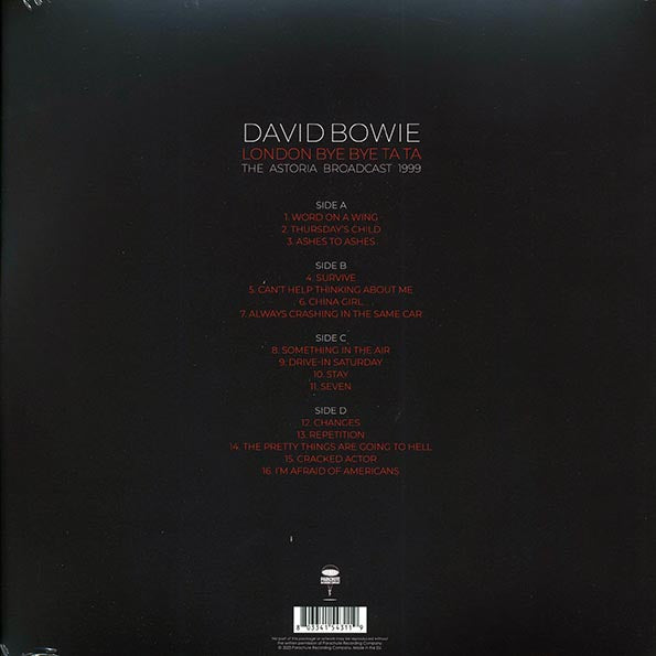David Bowie - London Bye Bye Ta Ta: The Astoria Broadcast 1999 (ltd. ed.) (2xLP) (LP) - PureSound Records