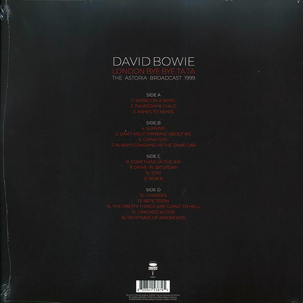 David Bowie - London Bye Bye Ta Ta: The Astoria Broadcast 1999 (LP) - PureSound Records