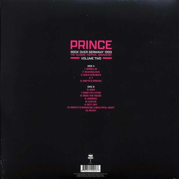 Prince - Rock Over Germany 1993 Volume 2: The Classic Festival Broadcast (LP) - PureSound Records