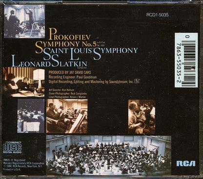 Prokofiev, Leonard Slatkin, Saint Louis Symphony - Prokofiev Symphony No. 5 (CD)
