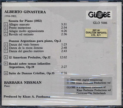 Ginastera, Barbara Nissman - Alberto Ginastera (CD)
