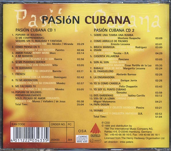 Conjunto, Tito Gomez Y Orquestra Riverside, Etc. - Pasion Cubana (25 tracks) (CD)