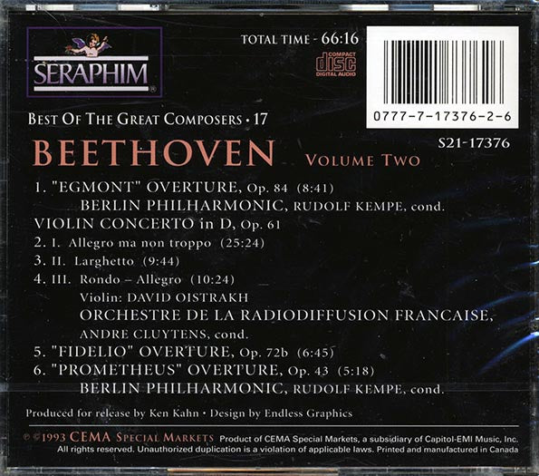 Beethoven - Best Of The Great Composers 17: Volume 2 (CD)