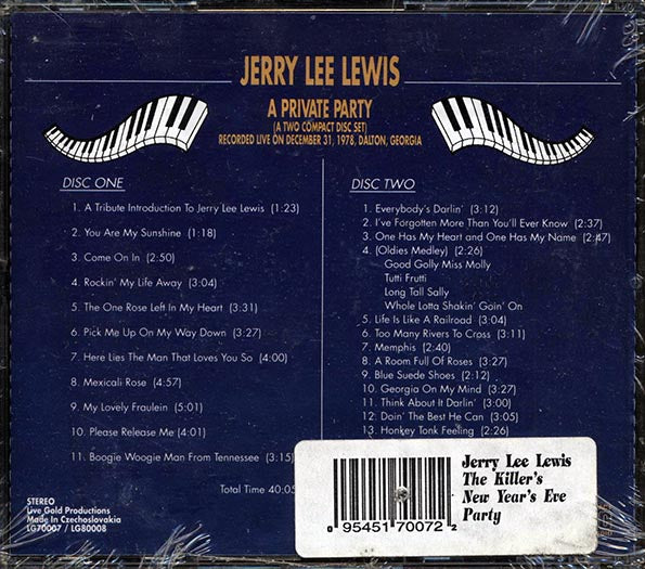 Jerry Lee Lewis - A Private Party: Recorded Live On December 31, 1978, Dalton, Georgia (24 tracks) (CD)